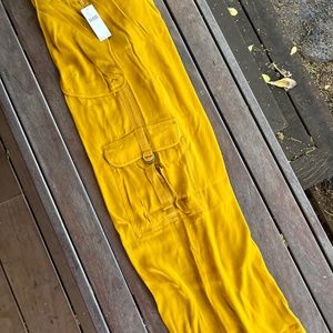 Anthropologie Beautiful Gold Women s Wide Leg Pants 6  NWT